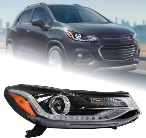 Duolctarms w/LED DRL Headlight Headlamp Assembly Compatible for 2017 2018 2019 2020 2021 2022 Chevy TRAX LT/Premier Right Passenger Side 42725481 GM2503450 in Saudi Arabia