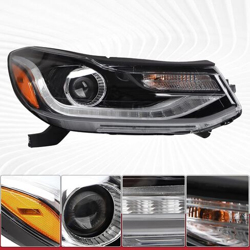 Duolctarms w/LED DRL Headlight Headlamp Assembly Compatible for 2017 2018 2019 2020 2021 2022 Chevy TRAX LT/Premier Right Passenger Side 42725481 GM2503450 in Saudi Arabia