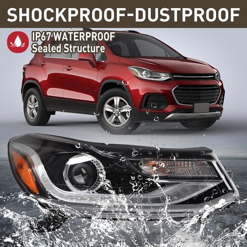 Duolctarms w/LED DRL Headlight Headlamp Assembly Compatible for 2017 2018 2019 2020 2021 2022 Chevy TRAX LT/Premier Right Passenger Side 42725481 GM2503450 in Saudi Arabia