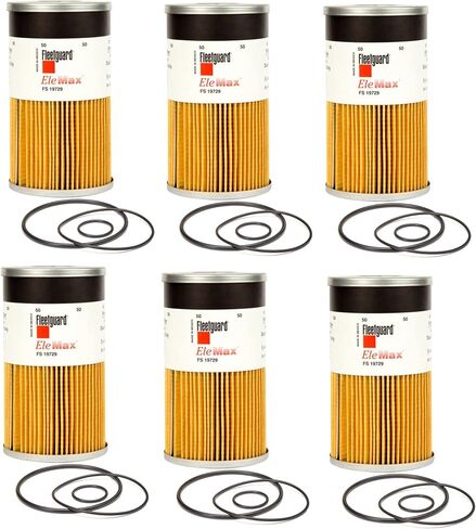 FS19729 Fleetguard Fuel Water Separator (Pack of 6), Replaces Baldwin PF7755, Donaldson P550737, Luber Finer L9729F, Wix 33657 in Saudi Arabia