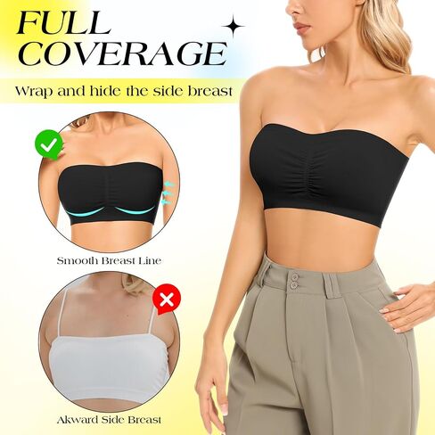 حمالة صدر Bandeau للنساء حمالات صدر مبطنة بدون حمالات، حمالة صدر لاسلكية مريحة بدون خياطة، حمالة صدر علوية بدون أسلاك in Kuwait
