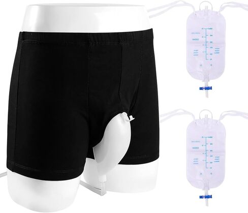 Urine Bag Underpants, Male Wearable Portable Pee Bag, Pee Catheter Holder for Elder with Collection Bag, Pee Catheter Holder (L) in Saudi Arabia
