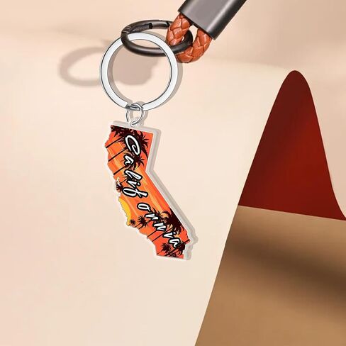 California Souvenirs State Keychain - Durable Key Ring And Key Holder For Gifts,Souvenirs From Usa,Spot M in Saudi Arabia