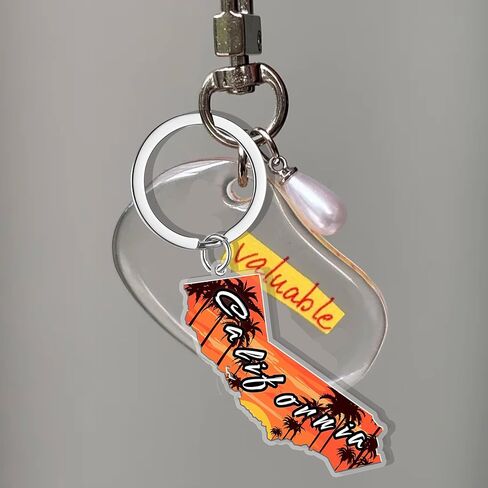 California Souvenirs State Keychain - Durable Key Ring And Key Holder For Gifts,Souvenirs From Usa,Spot M in Saudi Arabia