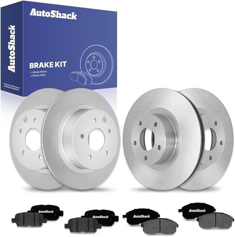 AutoShack Front & Rear Brake Rotors Ceramic Brake Pads | Replacement For 2002-2006 Nissan Altima 2.5L 3.5L V6 FWD | 12-PC Brake Kit in Saudi Arabia