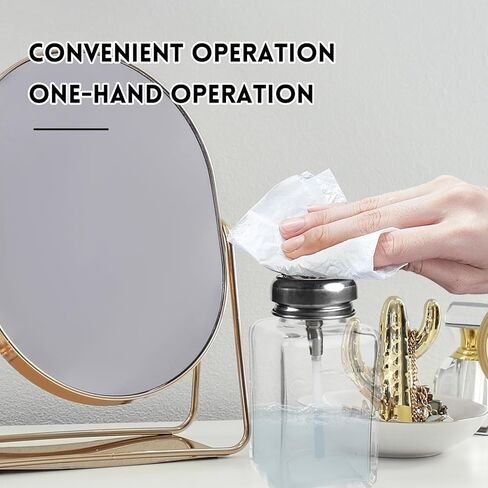 موزع مضخة ضغط زجاجي سعة 6 أونصة/180 مل للأسيتون ومزيل طلاء الأظافر والزيوت العطرية - مانع للتسرب وقابل لإعادة الملء ومتين - مثالي لصالونات الأظافر أو المختبرات أو الاستخدام المنزلي in Kuwait