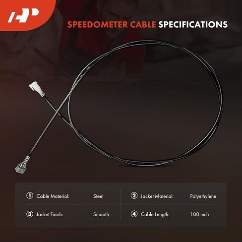 A-Premium 100 inch Speedometer Cable Compatible with Dodge B100, B200, B300, W100, W200, W300, Ramcharger, B100 B200 B300 Van, D100 D200 D300 W100 W200 W300 Pickup & AMC Spirit & Fargo B200 Van in Saudi Arabia