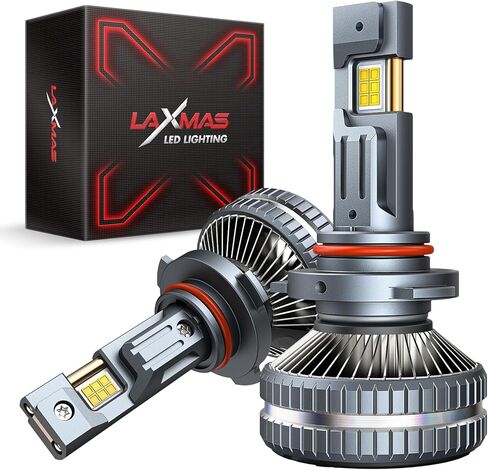 Laxmas 9005 HB3 Fog Bulbs, 6500K Cool White, 1:1 Design, 9005 Waterproof Light Bulbs with Cooling Fan, Plug-N-Play, 2-Pack in Kuwait