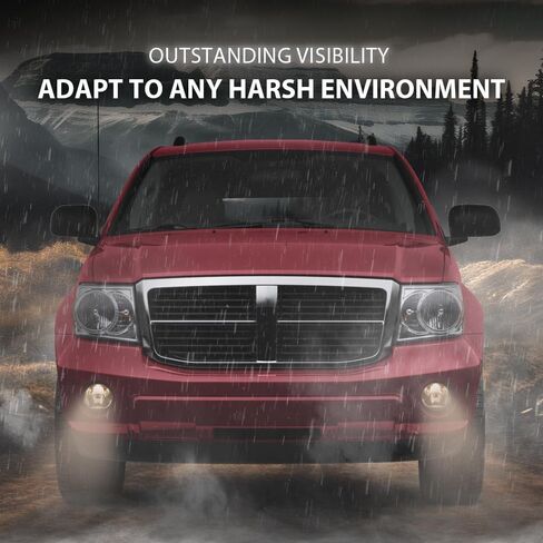 مصابيح الضباب الأمامية ذات العدسات الشفافة G-PLUS المتوافقة مع دودج رام 1500 2002-2008/Fit Ram 2500 3500 2003-2009/Fit 2004-2006 زوج دورانجو + سائق المصباح ومصابيح القيادة الجانبية للركاب in Saudi Arabia