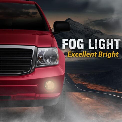 مصابيح الضباب الأمامية ذات العدسات الشفافة G-PLUS المتوافقة مع دودج رام 1500 2002-2008/Fit Ram 2500 3500 2003-2009/Fit 2004-2006 زوج دورانجو + سائق المصباح ومصابيح القيادة الجانبية للركاب in Saudi Arabia