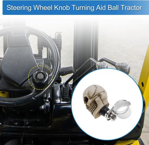 30.5mm Car Steering Wheel Knob Small Skull Vehicle Steering Wheel Rotator Ball for SUV Pickup Trucks Semi-Trailers Vans Boats Beige 1 Pc in Saudi Arabia