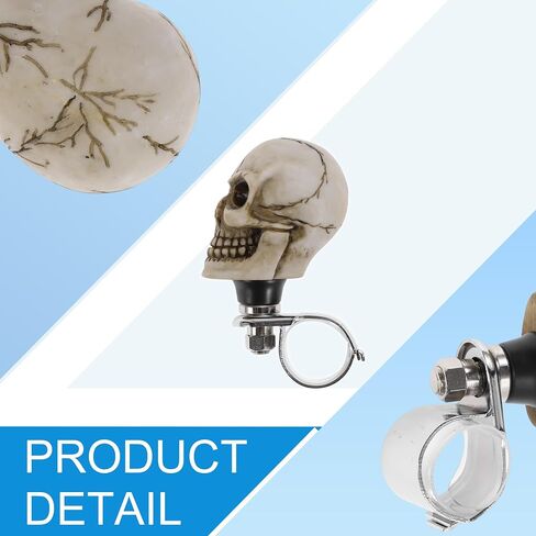 30.5mm Car Steering Wheel Knob Small Skull Vehicle Steering Wheel Rotator Ball for SUV Pickup Trucks Semi-Trailers Vans Boats Beige 1 Pc in Saudi Arabia