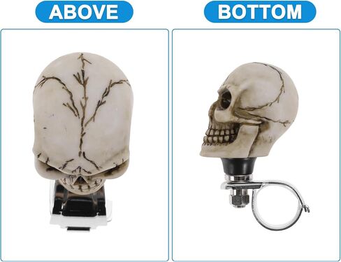 30.5mm Car Steering Wheel Knob Small Skull Vehicle Steering Wheel Rotator Ball for SUV Pickup Trucks Semi-Trailers Vans Boats Beige 1 Pc in Saudi Arabia