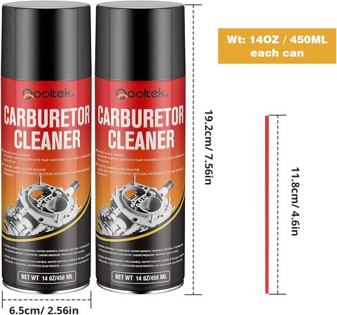 Qooltek Carb and Choke Cleaner Jet Spray, Carburetor & Throttle Body Cleaners, 450ml in Kuwait