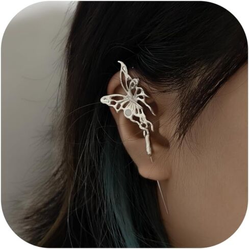 Goth Ear Hook Earrings for Women Myth Of The Moon Ear Punk Moons Star Butterfly Snake Cross Needle Piercing Earring Halloween Party Jewelry in Saudi Arabia