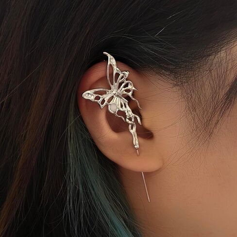 Goth Ear Hook Earrings for Women Myth Of The Moon Ear Punk Moons Star Butterfly Snake Cross Needle Piercing Earring Halloween Party Jewelry in Saudi Arabia