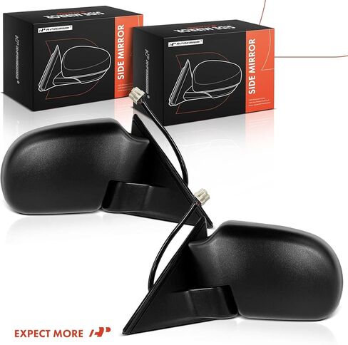 A-Premium Pair (2) Driver and Passenger Side Power Door Mirror - Compatible with Chevrolet Blazer 1999-2005, S10 1999-2004 & GMC Jimmy 1999-2001, Sonoma & Oldsmobile Bravada - Heated, Manual Folding in Saudi Arabia