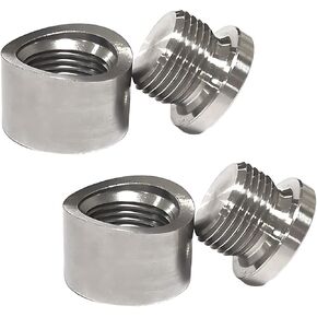 Oxygen Sensor Mounting Bungs and Plugs, M18 X 1.5 Thread Stainless Steel Oxygen Sensor Fittings Weld-in Bung, Automotive Notched Style Nut Plug & Bung Accessories in Kuwait