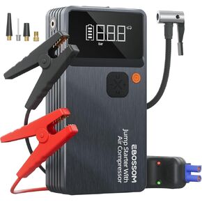 Car Battery Jump Starter, Battery Jump Box, Vehicle Jump Booster with Smart Jumper Cables,LED Light Emergency Car Kits for Vehicles,Arrancador Ae Batería in Kuwait