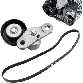A/C Serpentine Drive Belt Tensioner Kit 90K-38159 Compatible with Chevy Silverado Tahoe Suburban Avalanche Express, GMC Sierra Yukon Savana, Escalade 1999-2008 Replaces 38159, 19311139, ACK040378HD in Saudi Arabia