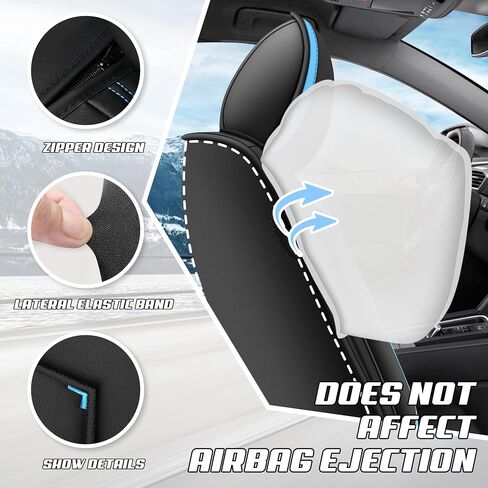 Car Seat Covers Fit for Honda Accord 2000-2025, Stylish Sport Seat Covers, Waterproof Wear-Resistant Premium Nappa Leather Car Seat Cover.(Full Set/Black Blue) in Saudi Arabia