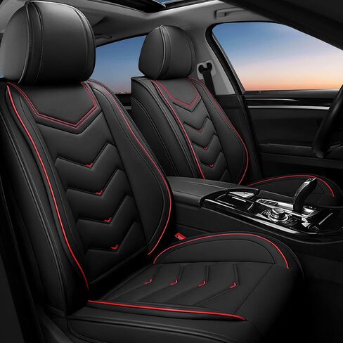 Car Seat Covers Fit for BMW x1 2000-2025, Stylish Sport Seat Covers, Waterproof Wear-Resistant Premium Nappa Leather Car Seat Cover.(2 Pcs Front/Black) in Saudi Arabia