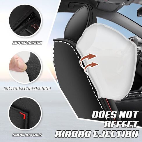Car Seat Covers Fit for BMW x1 2000-2025, Stylish Sport Seat Covers, Waterproof Wear-Resistant Premium Nappa Leather Car Seat Cover.(2 Pcs Front/Black) in Saudi Arabia