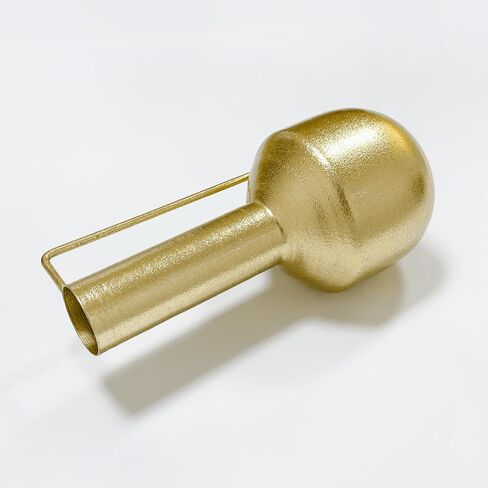 Gold Metal Vase for Flowers 9.3" Tall - Unbreakable Home Decor Centerpiece for Entryway, Fireplace, Shelf, Living Room, Bedroom, Bathroom - Perfect for Wedding, Mother's Day, Housewarming Gifts in Saudi Arabia