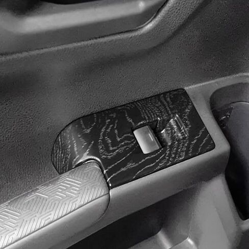 for Toyota 4Runner 2025 2026 Black Wood Style Interior Window Lift Switch Button Cover Trim ABS Car Accessories 4pcs (Only for LHD) in Saudi Arabia