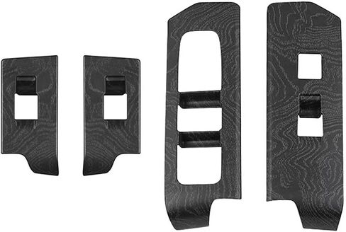 for Toyota 4Runner 2025 2026 Black Wood Style Interior Window Lift Switch Button Cover Trim ABS Car Accessories 4pcs (Only for LHD) in Saudi Arabia