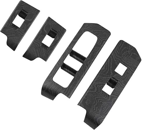 for Toyota 4Runner 2025 2026 Black Wood Style Interior Window Lift Switch Button Cover Trim ABS Car Accessories 4pcs (Only for LHD) in Saudi Arabia