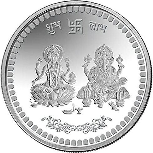 Generic Ganesha & Lakshmi Silver Coin 10 gms in Saudi Arabia