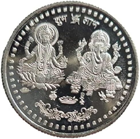 Generic Ganesha & Lakshmi Silver Coin 10 gms in Saudi Arabia