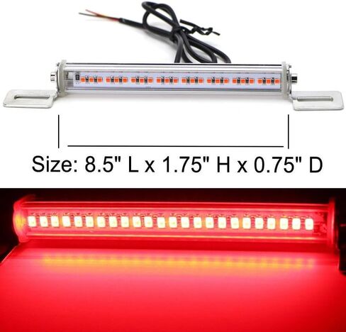iJDMTOY Universal Fit أحمر لامع 24-SMD LED ضوء بار متوافق مع السيارة كضوء ضباب خلفي أو مصباح خلفي للفرامل الثالث in Saudi Arabia