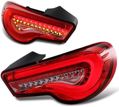 EPARTS دخان عدسة كامل LED الذيل الفرامل وقف الضوء الخلفي الذيل مصابيح زوج يناسب 2013-2017 سليل FR-S FRS / 2013-2019 سوبارو BRZ in Kuwait