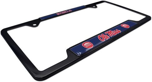Ole Miss Rebels Black License Plate Frame in Saudi Arabia