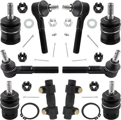 10Pcs Front Inner Outer Tie Rods End Link + Upper Lower Ball Joints + Tie Rod Adjusting Sleeves Fit For Dodge Dakota 1991 1992 1993 1994 1995 1996 4WD Replace# K7155 K778 ES3099 ES3098 ES2080 in Saudi Arabia