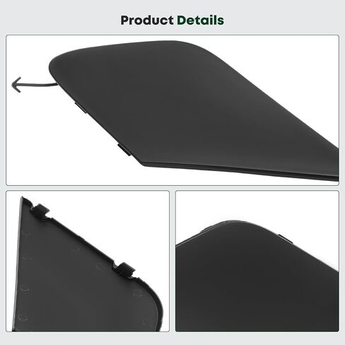 YHTAUTO Tow Hook Cover Compatible with Lexus ES250 2021-2024, ES350 ES300h 2019-2024, Japan Built Vehicle, Front Left Driver Side Bumper Towing Bracket Hole Cover, Black Tow Eye Cap in Saudi Arabia