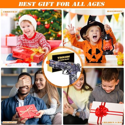 Soft Bullet Toy Gun, Gold Toy Guns for Boys, Foam Blaster with Shell Ejecting, Realistic Play Gun Model & Toy Pistol Fidget Gun, Christmas Birthday Gifts for Boys Girls Kids Adults Age 8+ in Kuwait