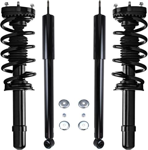 Detroit Axle - AWD Struts Shock Absorbers for 2012-2019 Chrysler 300 Dodge Charger 3.6L Front 2 Complete Struts w/Coil Spring 2 Rear Shock Absorbers 2013 2014 2015 2016 2017 2018 Replacement in Saudi Arabia