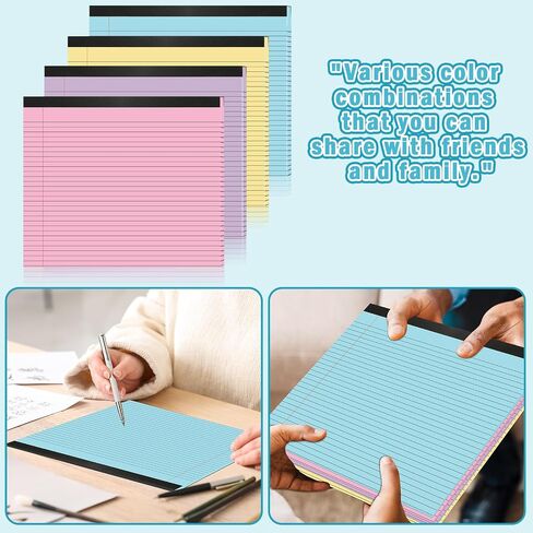4 حزمة 11 "× 9.5" ، حكمت كلية اللوحة القانونية للمناظر الطبيعية ، وسادات مبطنة 40 صفائح الباستيل الملونة ، المفكرة الأفقية 80 منصات كتابة المناظر الطبيعية GSM ، وسادة قانونية جمالية لأعمال المكاتب المدرسية (الباستيل) in Saudi Arabia