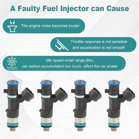 JDMON Fuel Injectors Replacement for Nissan Altima 2007-2013 Sentra 2007-2012 Rogue 2008-2013 Rogue Select 2014-2015 2.5L L4 0280158130 16600JA000 FJ1020 842-12354 in Saudi Arabia