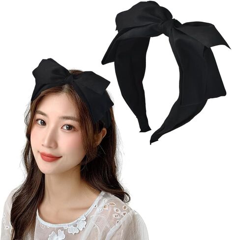 عصابة رأس Kilener Red Bow مع عقدة كبيرة - طوق شعر وإكسسوارات عقدة علوية للنساء والفتيات in Saudi Arabia