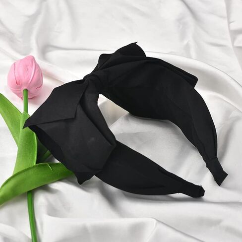 عصابة رأس Kilener Red Bow مع عقدة كبيرة - طوق شعر وإكسسوارات عقدة علوية للنساء والفتيات in Saudi Arabia