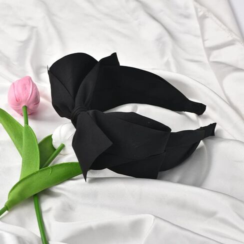 عصابة رأس Kilener Red Bow مع عقدة كبيرة - طوق شعر وإكسسوارات عقدة علوية للنساء والفتيات in Saudi Arabia