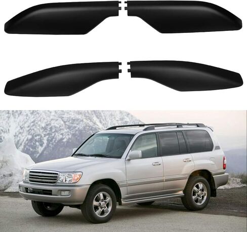 ROADFAR 4PCS Black Roof Rails Rack End Cap Cover Shell Fit for Toyota for Land Cruiser FJ120 2003-2009 in Saudi Arabia