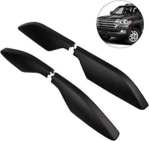 ROADFAR 4PCS Black Roof Rails Rack End Cap Cover Shell Fit for Toyota for Land Cruiser FJ120 2003-2009 in Saudi Arabia