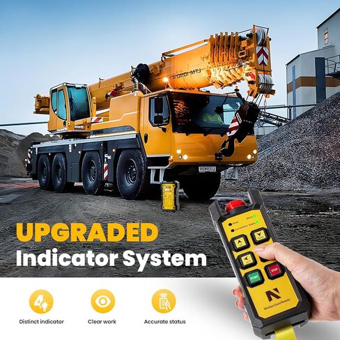 NEWTRY رافعة لاسلكية عن بعد، 12 فولت 6 زر تحكم رافعة صناعية رافعة شاحنة رافعة عن بعد 984FT مفتاح رفع كهربائي مع نظام المؤشر in Kuwait