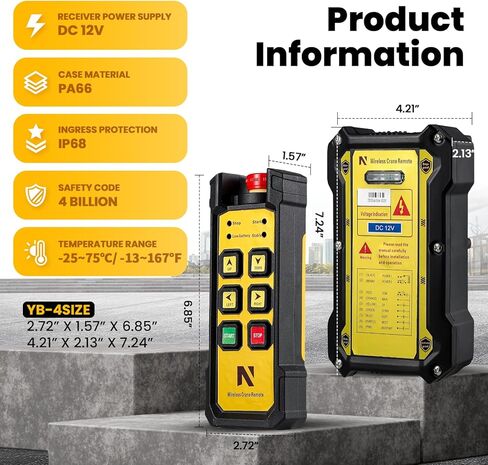 NEWTRY رافعة لاسلكية عن بعد، 12 فولت 6 زر تحكم رافعة صناعية رافعة شاحنة رافعة عن بعد 984FT مفتاح رفع كهربائي مع نظام المؤشر in Kuwait