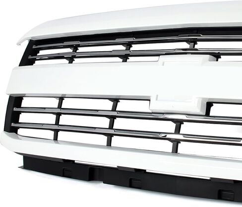 مجموعة الشبكة المتوافقة مع 2015-2019 Silverado 2500HD 3500HD LTZ Style Summit White Bumper Grill استبدال لـ 22979580,23211573 in Kuwait